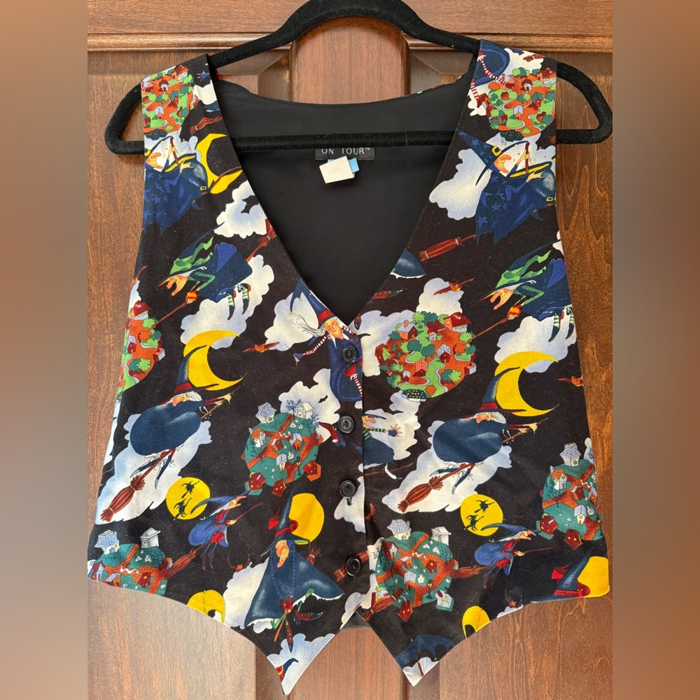 Vintage Halloween Vest — Colorful and FUN!